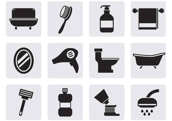 Free Bathroom Icons Vector - vector #381681 gratis